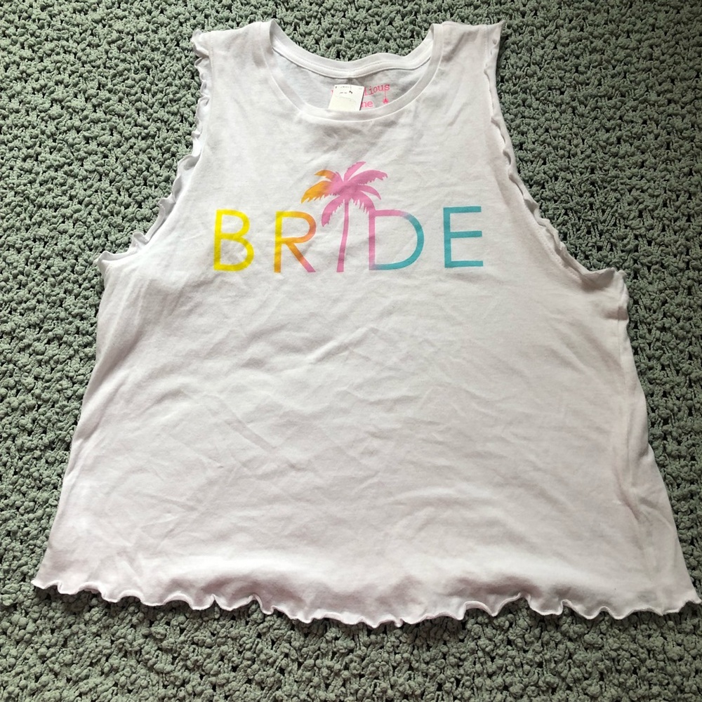 Bridal tank top! Bride multicolored letters